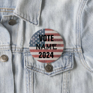 BADGE ROND 7,6 CM CAMPAGNE D'ÉLECTION MODÈLE PERSONNALISÉE BUTTONS U
