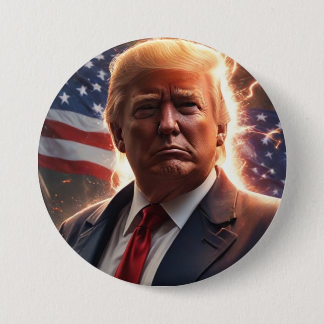 Badge Rond 7,6 Cm Campagne Trump (Devant)