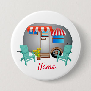 Badge Rond 7,6 Cm Camper Caravane Teardrop Thunder_Cove