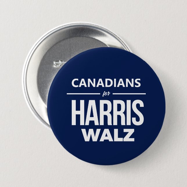 Badge Rond 7,6 Cm Canadiens pour Harris Walz (Devant & derrière)