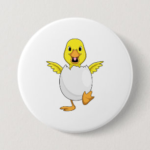 Badge Rond 7,6 Cm Canard avec oeuf