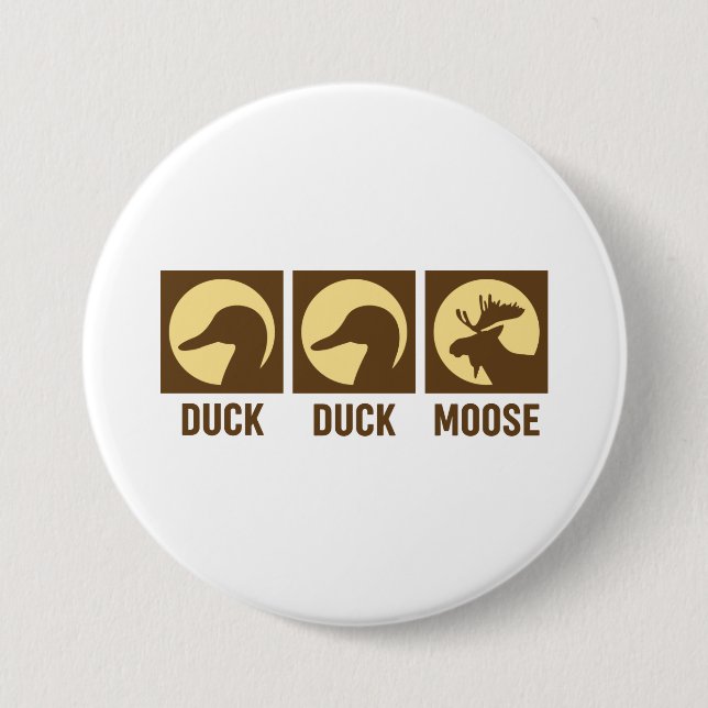 Badge Rond 7,6 Cm Canard Canard Moose (Devant)