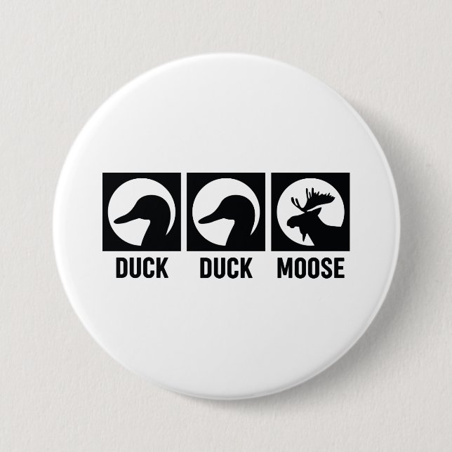 Badge Rond 7,6 Cm Canard Canard Moose (Devant)
