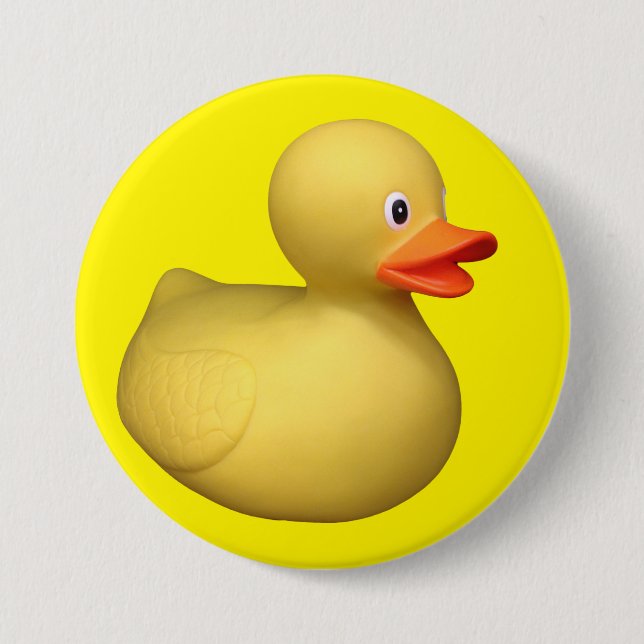 Badge Rond 7,6 Cm Canard en caoutchouc (Devant)