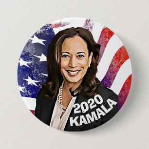 Badge Rond 7,6 Cm Candidat d'élection présidentielle de Kamala