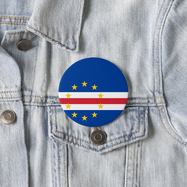 Badge Rond 7,6 Cm Cap Verde flag (En situation)