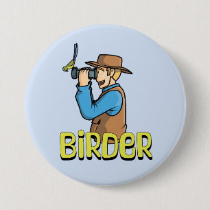 Badge Rond 7,6 Cm Cartoon Birder