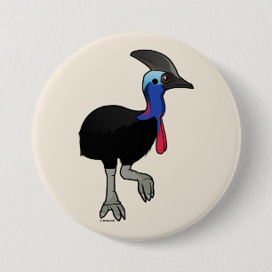 Badge Rond 7,6 Cm Casoar du sud