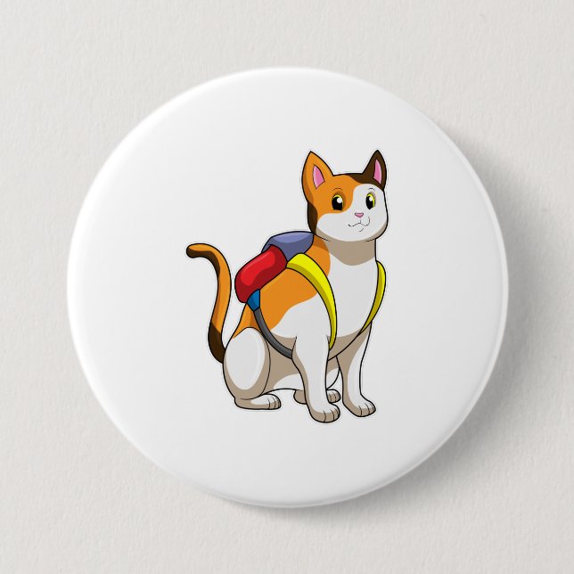 Badge Rond 7,6 Cm Cat (Devant)
