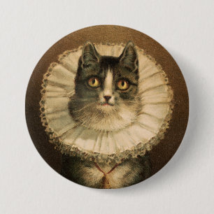 Badge Rond 7,6 Cm Cat