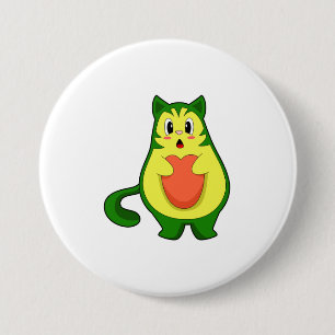 Badge Rond 7,6 Cm Cat Avocado