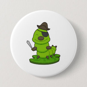 Badge Rond 7,6 Cm Caterpillar as Pirate
