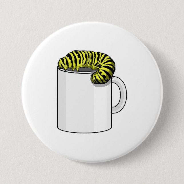 Badge Rond 7,6 Cm Caterpillar avec Musique (Devant)