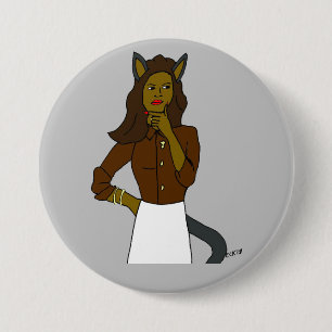 Badge Rond 7,6 Cm catgirl