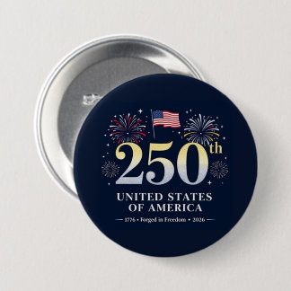 Badge Rond 7,6 Cm Célébration de 250 ans États-Unis
