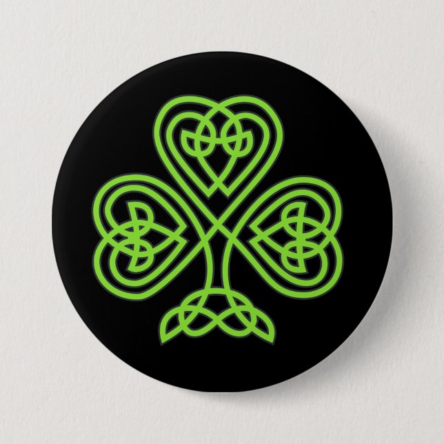 Badge Rond 7,6 Cm Celtic shamrock (Devant)