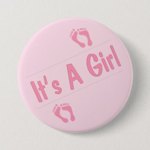 Badge Rond 7,6 Cm C'est un bouton de fille
