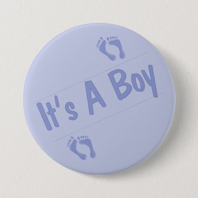 Badge Rond 7,6 Cm C'est un bouton de garçon (Devant)