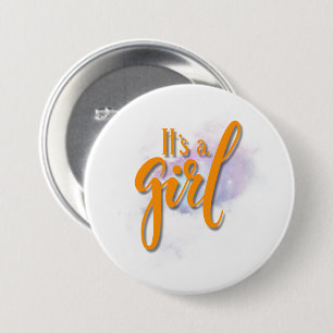 Badge Rond 7,6 Cm C'est une fille