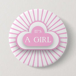 Badge Rond 7,6 Cm C'est une fille