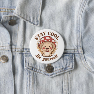 Badge Rond 7,6 Cm Champignons positifs