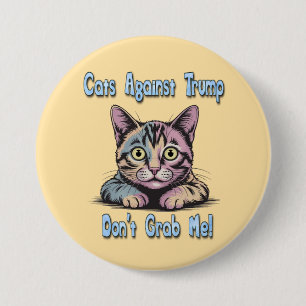 Badge Rond 7,6 Cm Chats contre Trump