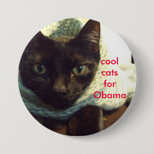 Badge Rond 7,6 Cm Chats frais de Seimei- pour Obama