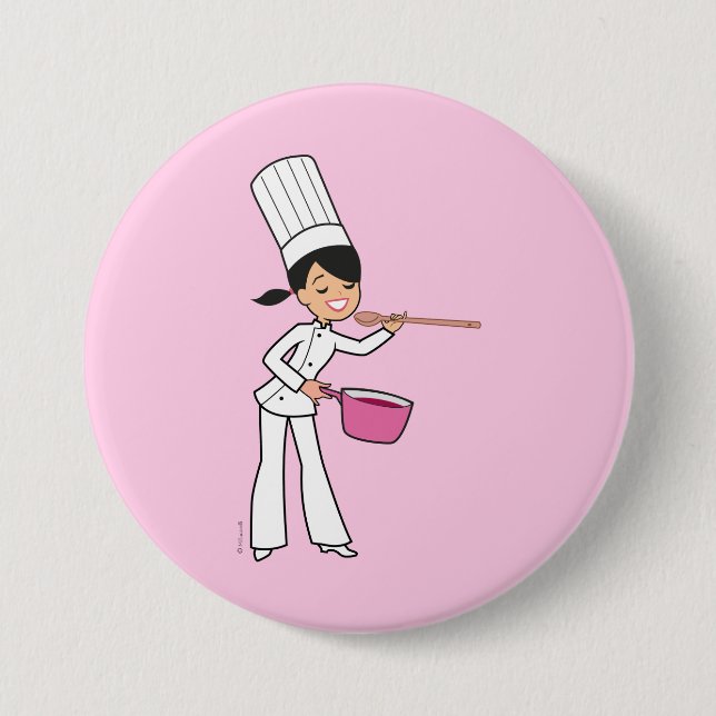 Badge Rond 7,6 Cm Chef (Devant)