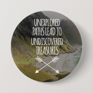 Badge Rond 7,6 Cm Chemins encore inconnus