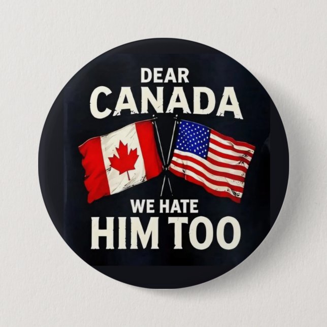 Badge Rond 7,6 Cm Cher Canada (Devant)