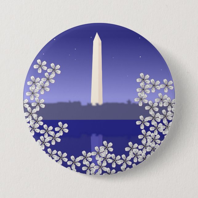 Badge Rond 7,6 Cm Cherry Blossoms à Washington DC (Devant)