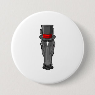 Badge Rond 7,6 Cm Cheval avec Cylindre
