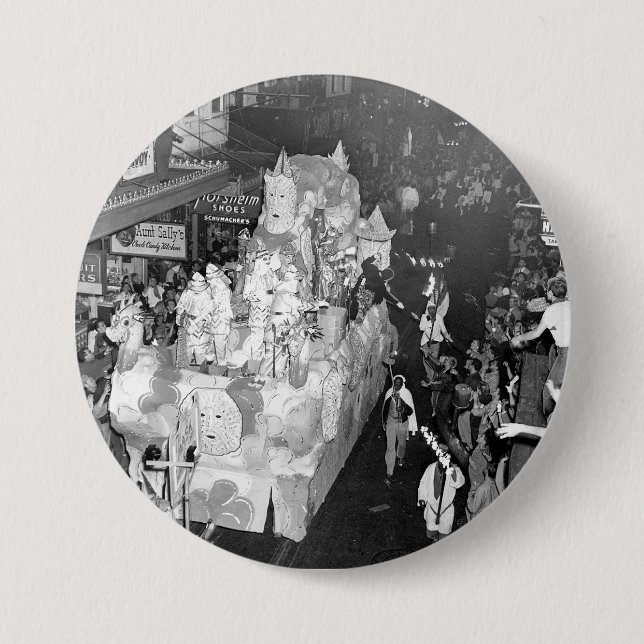 Badge Rond 7,6 Cm Chevaliers de Babylone Nouvelle-Orléans Mardigras  (Devant)