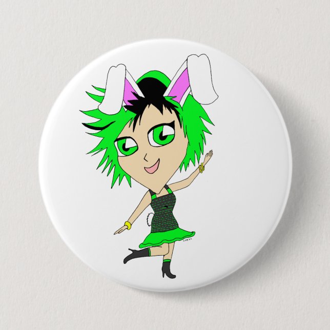 Badge Rond 7,6 Cm chibi bunnygirl (Devant)