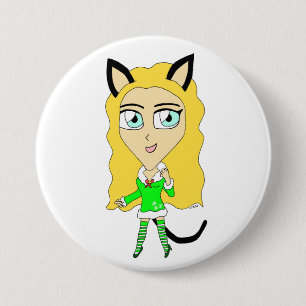Badge Rond 7,6 Cm Chibi de Noël