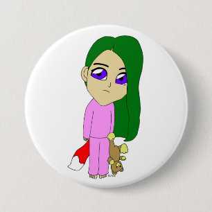 Badge Rond 7,6 Cm chibi foxy fille