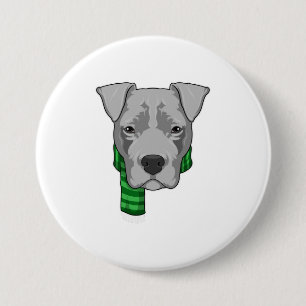 Badge Rond 7,6 Cm Chien avec Écharpe