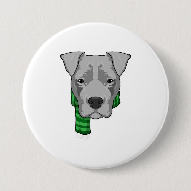 Badge Rond 7,6 Cm Chien avec Écharpe (Devant)