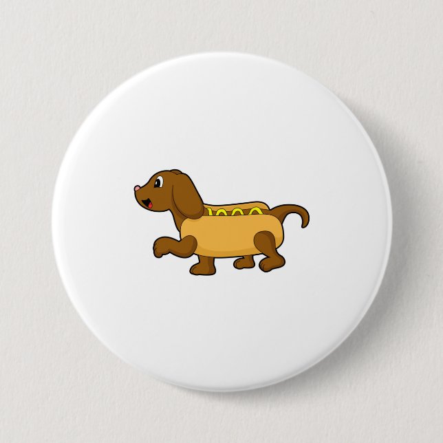 Badge Rond 7,6 Cm Chien comme chien de garde (Devant)