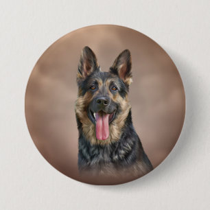 Badge Rond 7,6 Cm Chien de berger allemand