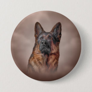 Badge Rond 7,6 Cm Chien de berger allemand