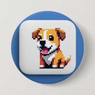 Badge Rond 7,6 Cm Chiot banane arc-en-ciel pop sur boutons patches 