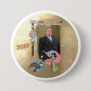 Badge Rond 7,6 Cm Chris Christie 2016
