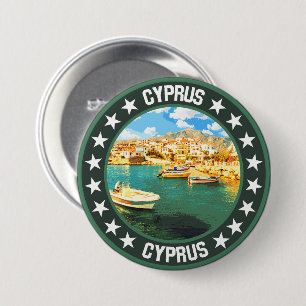 Badge Rond 7,6 Cm Chypre