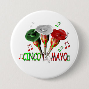 Badge Rond 7,6 Cm Cinco de Mayo