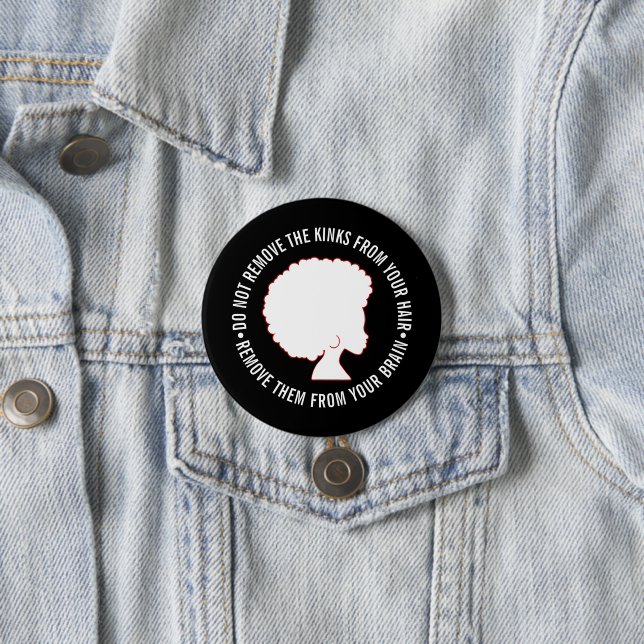 Badge Rond 7,6 Cm Citation de l'Inspirational Marcus Garvey HAIR AFR (En situation)