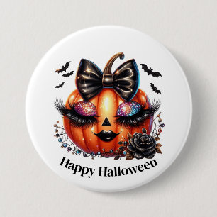 Badge Rond 7,6 Cm Citrouille d'Halloween