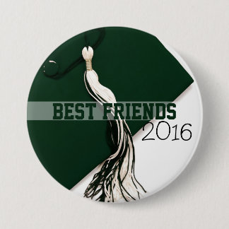 Badge Rond 7,6 Cm Classe de meilleurs amis de bouton vert du