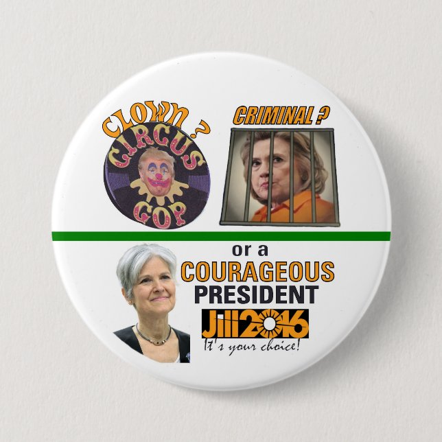 Badge Rond 7,6 Cm Clown ? ou criminel ? (Devant)