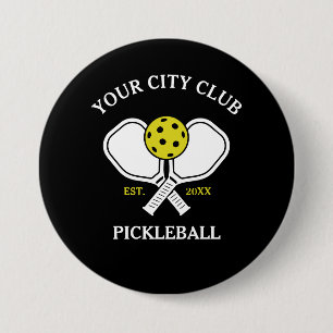 Badge Rond 7,6 Cm Club de Pickleball Team & Joueur de Pickleball Per
